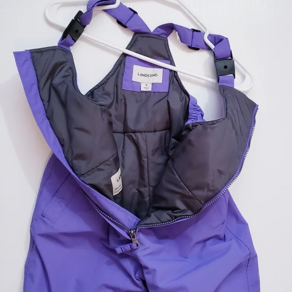 Lands' End Squall Waterproof Insulated Iron Knee Snow Bibs - Picture 3 of 8